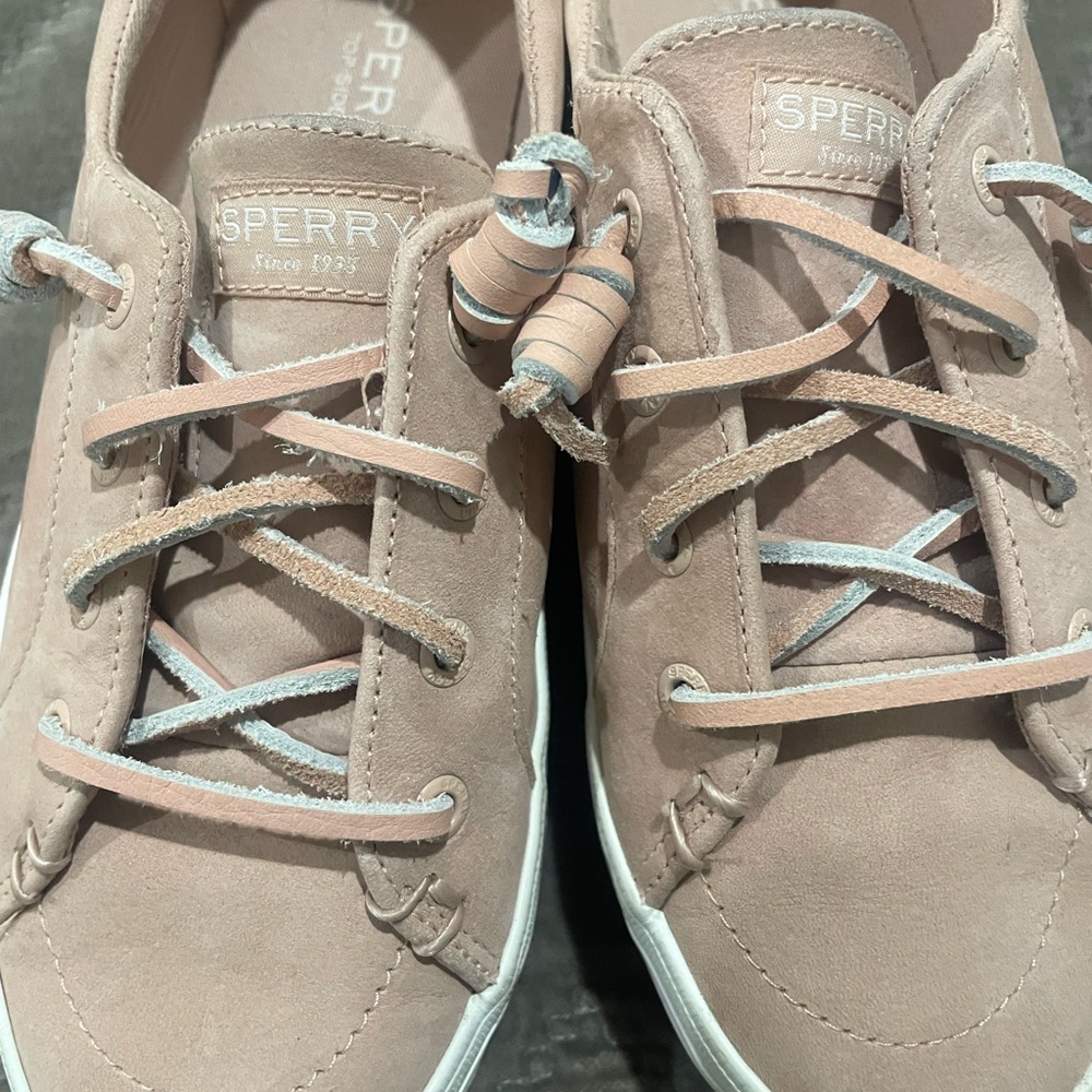 Sperry Pink Sneakers Low-Top Canvas - Picture 2 of 4